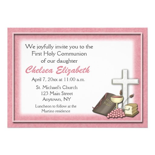 Communion Pink Invitation