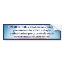 Communism Defined bumper stickers