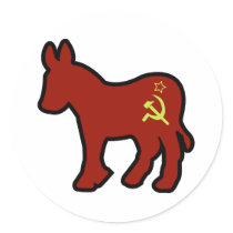 Communist Donkey stickers by AmericanElephant Communist Donkey stickers