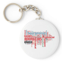 Communist Manifesto Word Cloud Keychain