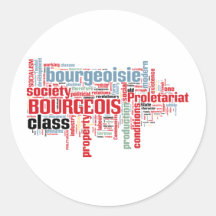 Communist Manifesto Word Cloud Round Stickers