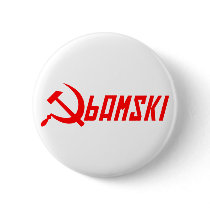 Communist Obama Pinback Button