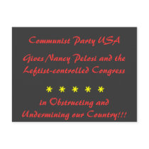 Communist Party USA, Gives Nancy Pelosi and the... postcards