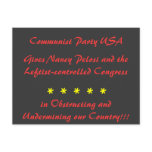 Communist Party USA, Gives Nancy Pelosi and the... postcards