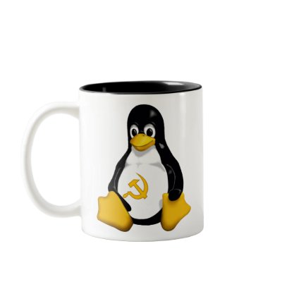 Communist Penguin ( Linux ) Coffee Mug by vx1345