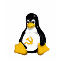 Communist Penguin ( Linux ) on White Baby Doll t-shirts by vx1345 Communist Penguin ( Linux ) on White Baby Doll t-shirts