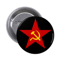 Communist Red Star (hammer & sickle) button