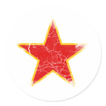 Communist Red Star Vintage Stickers