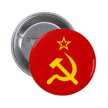 Communist Russia Flag USSR Button