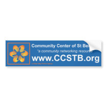 Community Center Blue Bumper Sticker bumper stickers