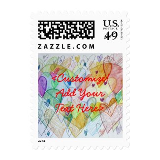 Community Hearts Love Postage Stamps