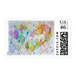 Community Hearts Postage Stamp zazzle_stamp