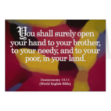 Community Service Deuteronomy 15-11 card