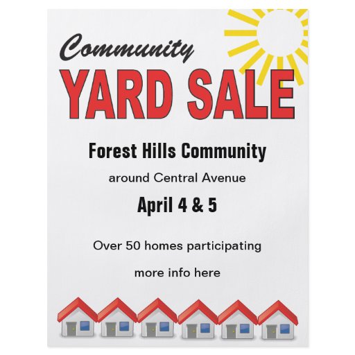 how to make a yard sale flyer