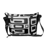 Commuter Bag -  Groovy Abstract Mod Black & White