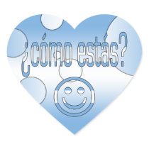 ¿Cómo Estás? Argentina Flag Colors Pop Art Heart Sticker