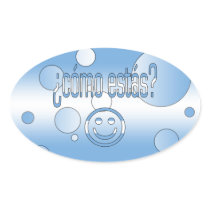 ¿Cómo Estás? Argentina Flag Colors Pop Art Oval Stickers