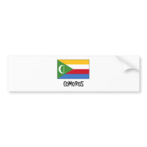 Comoros Flag bumper stickers by flagshirt Comoros Flag bumper stickers