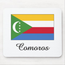 Comoros Flag Design mousepads