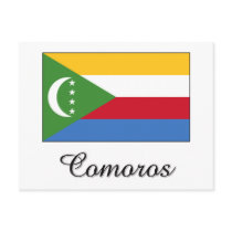 Comoros Flag Design postcards