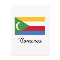 Comoros Flag Design postcards