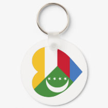 Comoros Flag Heart keychains