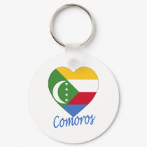 Comoros Flag Heart keychains