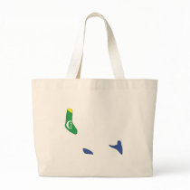 Comoros flag map tote bags