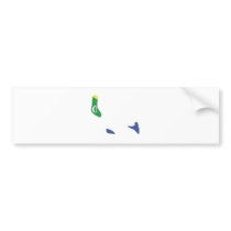 Comoros Flag Map full size Bumper Sticker