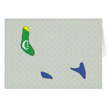 Comoros Flag Map full size Greeting Card