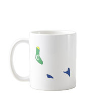 Comoros Flag Map full size Coffee Mugs