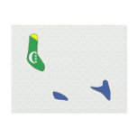 Comoros Flag Map full size Postcard