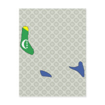 Comoros Flag Map full size Post Card