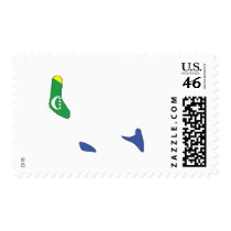 Comoros flag map stamps