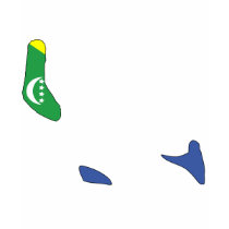 Comoros flag map t-shirts by FlagStore Comoros flag map t-shirts