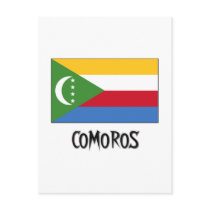 Comoros Flag postcards