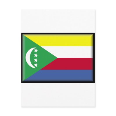 Comoros Flag Post Card by jacinto888