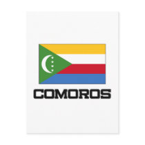Comoros Flag postcards