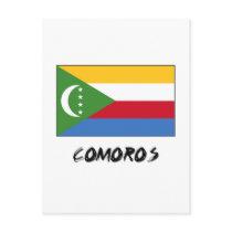 Comoros Flag postcards