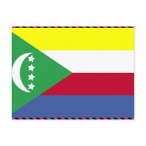 Comoros Flag postcards