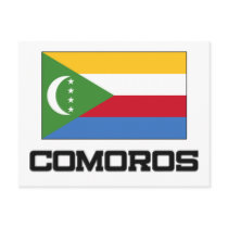 Comoros Flag postcards