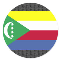 Comoros Flag Round Sticker