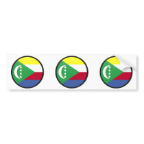 Comoros quality Flag Circle Bumper Sticker
