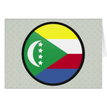 Comoros quality Flag Circle Greeting Card