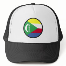 Comoros quality Flag Circle Trucker Hats