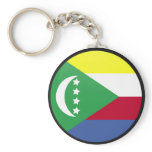 Comoros quality Flag Circle Keychain