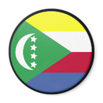 Comoros quality Flag Circle Magnets
