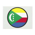 Comoros quality Flag Circle Post Card