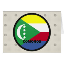 Comoros Roundel quality Flag Greeting Card