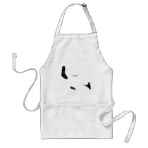 Comoros Trendy Peace Sign with Comoran map Apron